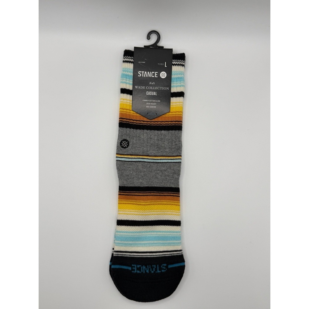 Stance Kids Wade NBA Collection Crew Socks Heather Grey K556A23SEI Large NWT